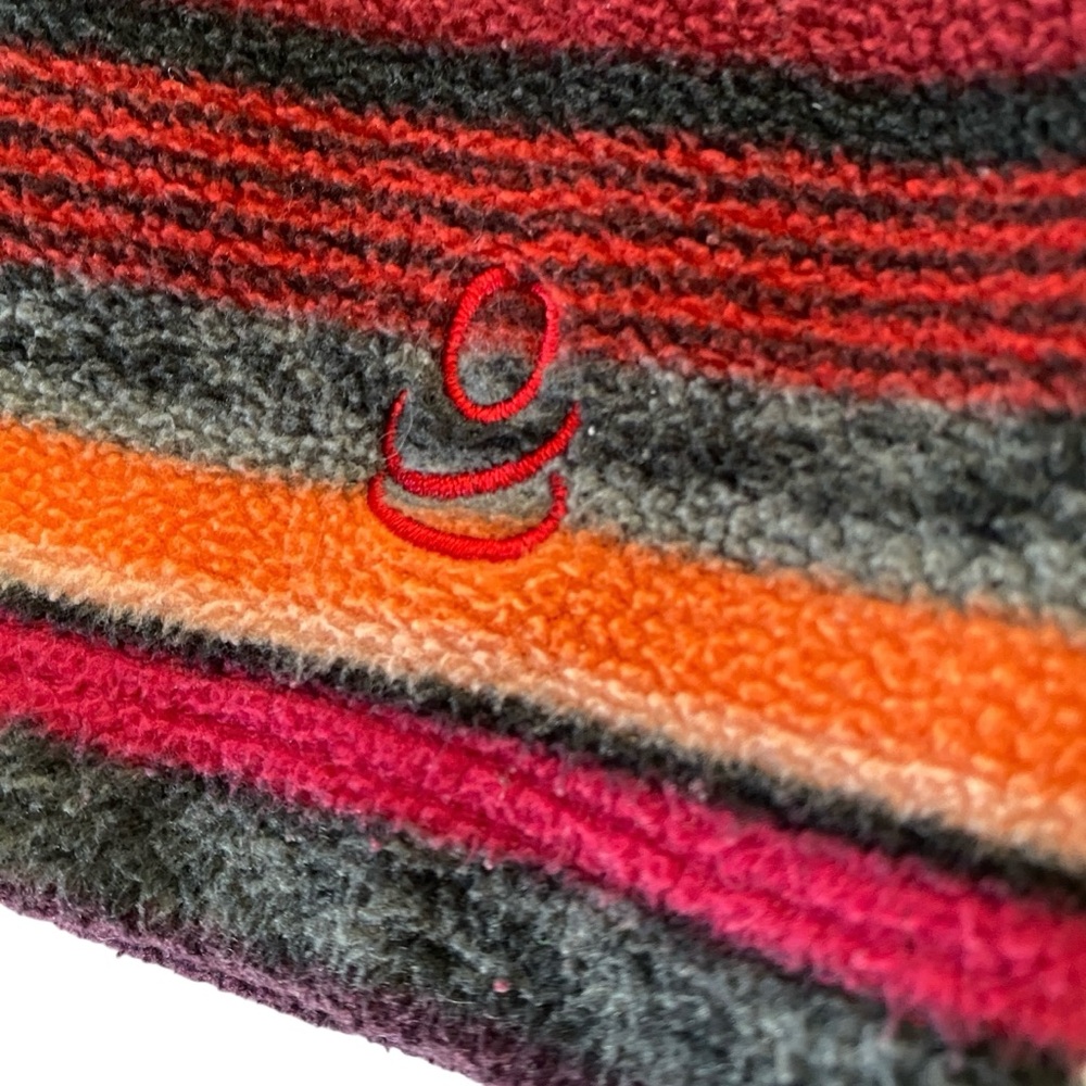 Cuddl Duds Lot of Two Fleecewear Stretch Tops Black & Pink & Orange Striped M - Picture 3 of 10